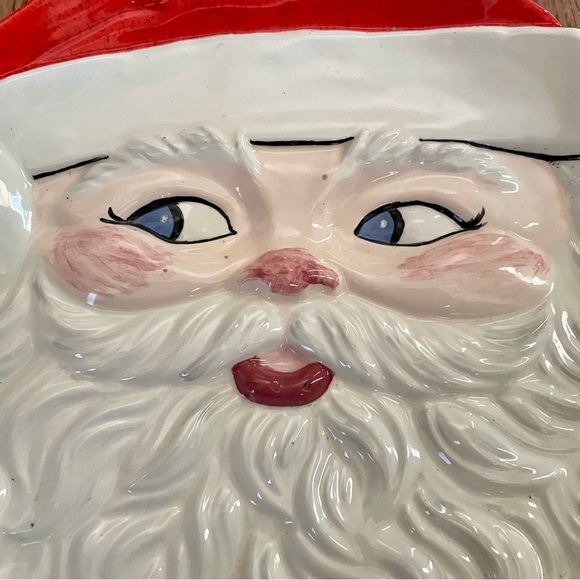 Vintage 1970s Santa Large Cookie Plate Handmade G. Elsesser - Picture 5 of 8